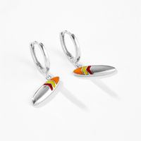 1 Pair Casual Simple Style Skateboard Sterling Silver 18K Gold Plated Drop Earrings main image 5