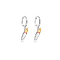 1 Pair Casual Simple Style Skateboard Sterling Silver 18K Gold Plated Drop Earrings main image 3