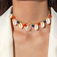Großhandel Schmuck Hawaiisch Ferien Moderner Stil Geometrisch Seestern Legierung Hülse Perlen Halskette main image 8