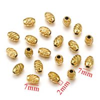 10 PCS/Package Diameter 5mm Hole 2~2.9mm 304 Stainless Steel Solid Color Polished Beads sku image 4
