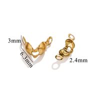 1 Set 304 Stainless Steel Gold Plated Solid Color Jewelry Buckle sku image 9