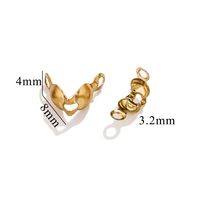 1 Set 304 Stainless Steel Gold Plated Solid Color Jewelry Buckle sku image 12