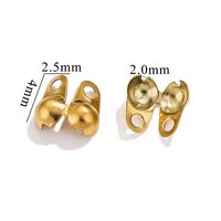 1 Set 304 Stainless Steel Gold Plated Solid Color Jewelry Buckle sku image 10