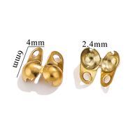 1 Set 304 Stainless Steel Gold Plated Solid Color Jewelry Buckle sku image 11