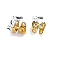 1 Set 304 Stainless Steel Gold Plated Solid Color Jewelry Buckle sku image 13