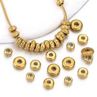10 PCS/Package 304 Stainless Steel Gold Plated Solid Color Beads main image 4