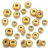 10 PCS/Package 304 Stainless Steel Gold Plated Solid Color Beads main image 5