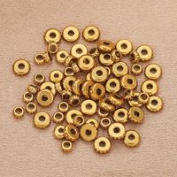 10 PCS/Package 304 Stainless Steel Gold Plated Solid Color Beads main image 3