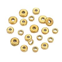 10 PCS/Package 304 Stainless Steel Gold Plated Solid Color Beads main image 2