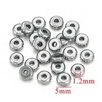 10 PCS/Package 304 Stainless Steel Gold Plated Solid Color Beads sku image 2