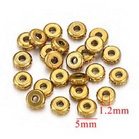 10 PCS/Package 304 Stainless Steel Gold Plated Solid Color Beads sku image 5