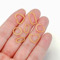 20 Pieces 304 Stainless Steel Gold Plated Totem Jewelry Buckle main image 4