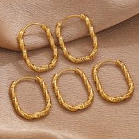 1 Pair 304 Stainless Steel Gold Plated Solid Color Hook Earring Findings main image 4