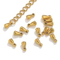 50 PCS/Package 304 Stainless Steel Gold Plated Solid Color Jewelry Buckle main image 4
