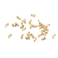 50 PCS/Package 304 Stainless Steel Gold Plated Solid Color Jewelry Buckle sku image 4