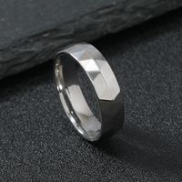 Simple Style Classic Style Solid Color 304 Stainless Steel Plating Gold Plated Men's Rings sku image 6