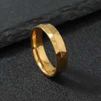 Simple Style Classic Style Solid Color 304 Stainless Steel Plating Gold Plated Men's Rings sku image 7
