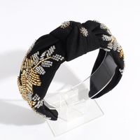 Women's Simple Style Classic Style Color Block Cloth Inlay Rhinestones Hair Band sku image 2