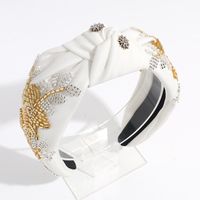 Women's Simple Style Classic Style Color Block Cloth Inlay Rhinestones Hair Band sku image 5