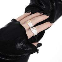 Sterling Silver Gold Plated Simple Style Classic Style Irregular Plating Solid Color Rings main image 3