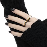 Sterling Silver Gold Plated Simple Style Classic Style Plating Solid Color Rings main image 4