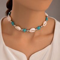 Großhandel Schmuck Hawaiisch Ferien Moderner Stil Geometrisch Seestern Legierung Hülse Perlen Halskette sku image 9