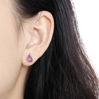 1 Pair Simple Style Classic Style Water Droplets Inlay Sterling Silver Crystal Ear Studs main image 2