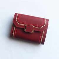 Women's Solid Color Pu Leather Flip Cover Card Holders sku image 1