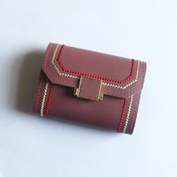 Women's Solid Color Pu Leather Flip Cover Card Holders sku image 3