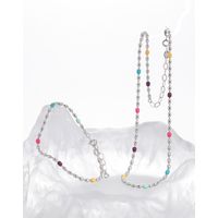 Einfacher Stil Klassischer Stil Farbblock Sterling Silber Perlen Frau Armbänder Halskette main image 5