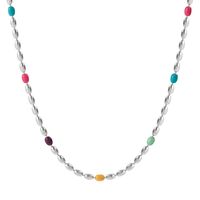 Simple Style Classic Style Color Block Sterling Silver Beaded Women's Bracelets Necklace sku image 2