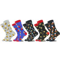 Unisex Simple Style Beer Hamburger French Fries Cotton Crew Socks A Pair main image 1