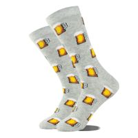 Unisex Simple Style Beer Hamburger French Fries Cotton Crew Socks A Pair sku image 3