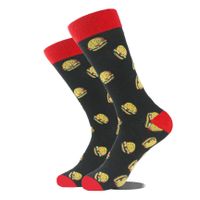 Unisex Simple Style Beer Hamburger French Fries Cotton Crew Socks A Pair sku image 5