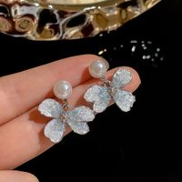 1 Pair Simple Style Butterfly Inlay Alloy Opal Ear Studs sku image 32