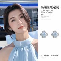 1 Pair Simple Style Butterfly Inlay Alloy Opal Ear Studs sku image 26