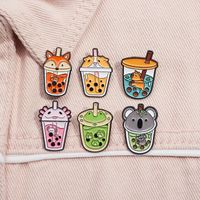 Cartoon Style Modern Style Animal Cup Alloy Stamping Stoving Varnish Plating Women's Brooches main image 5