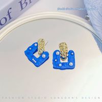 1 Pair Simple Style Butterfly Inlay Alloy Opal Ear Studs sku image 18