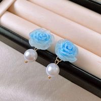 1 Pair Simple Style Butterfly Inlay Alloy Opal Ear Studs sku image 9