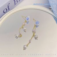 1 Pair Simple Style Butterfly Inlay Alloy Opal Ear Studs sku image 14