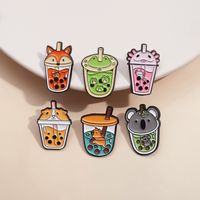 Cartoon Style Modern Style Animal Cup Alloy Stamping Stoving Varnish Plating Women's Brooches main image 4