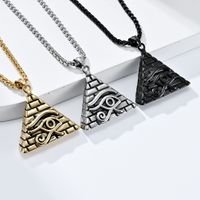 304 Stainless Steel 18K Gold Plated Simple Style Commute Eye Of Horus Pendant Necklace main image 1