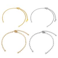 5 Pieces 304 Stainless Steel Gold Plated Solid Color Chain main image 6