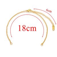 5 Pieces 304 Stainless Steel Gold Plated Solid Color Chain sku image 8