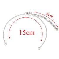 5 Pieces 304 Stainless Steel Gold Plated Solid Color Chain sku image 3