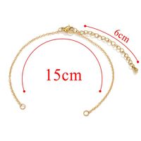 5 Pieces 304 Stainless Steel Gold Plated Solid Color Chain sku image 5