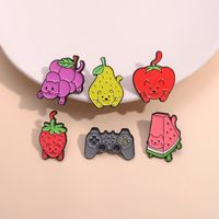 Cartoon Style Cute Sweet Fruit Strawberry Watermelon Zinc Alloy Plating Unisex Brooches main image 6