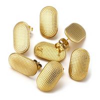 10 Pieces 304 Stainless Steel Gold Plated Solid Color Earring Findings main image 5