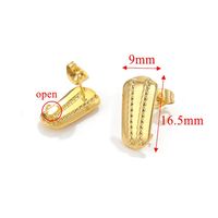10 Pieces 304 Stainless Steel Gold Plated Solid Color Earring Findings sku image 4