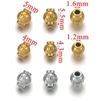 20 PCS/Package 304 Stainless Steel Gold Plated Solid Color Spacer Bars main image 5